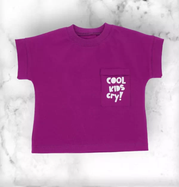 T-shirt boxy tee BISKUPI FIOLET*Cool kids cry* >92 od ręki<