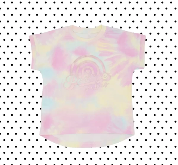 T-shirt boxy tee PASTELOWY TIE DYE *Positive vibes* >od ręki 98<