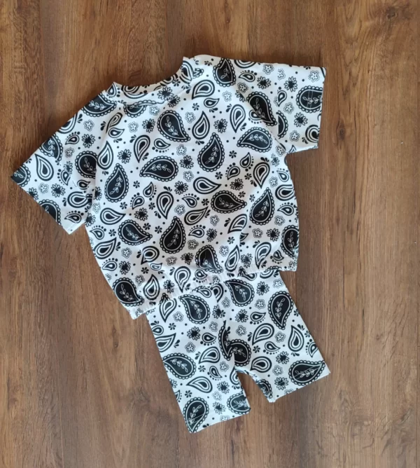 Zestaw t-shirt oversize BANDANA +kolarki >od ręki 86<