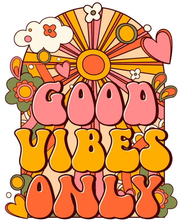 T-shirt BIAŁY *114.Good vibes only retro* >wybierz fason<