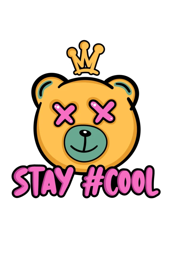 T-shirt BIAŁY *137.Stay cool -bear* >wybierz fason<