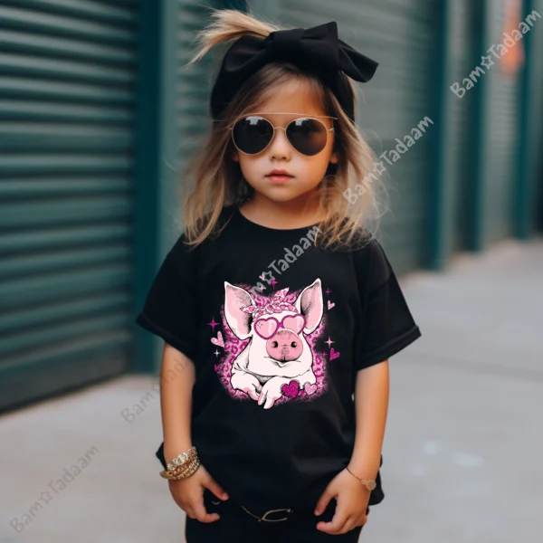 T-shirt BIAŁY *155.Różowa świnka* >wybierz fason<