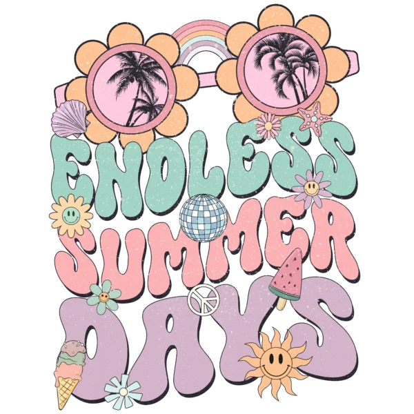 T-shirt BIAŁY *76.Endless summer days* >wybierz fason<