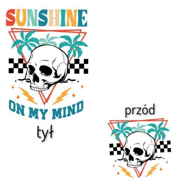 T-shirt BIAŁY *78.Sunshine on my mind- przód i tył* >wybierz fason< - obrazek 2