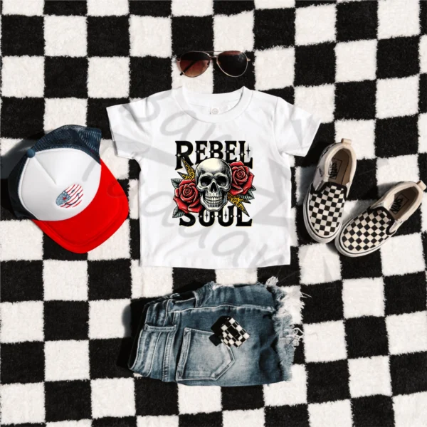 T-shirt BIAŁY *379. Rebel soul* >wybierz fason<