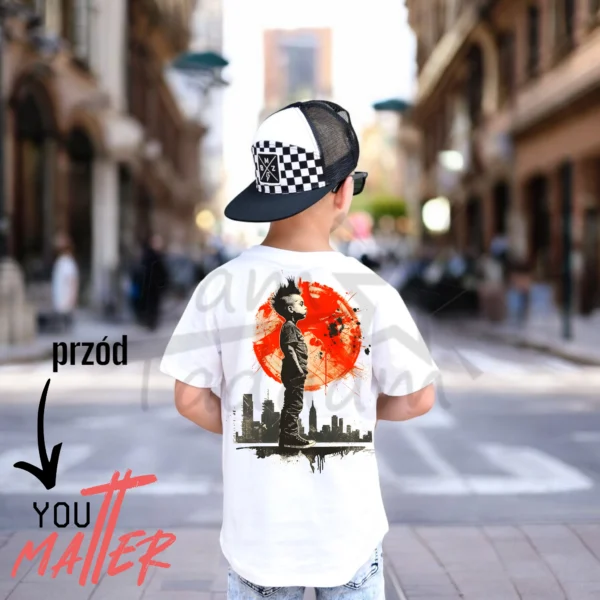 T-shirt BIAŁY *272.Punk boy in the city.- przód i tył* >wybierz fason<