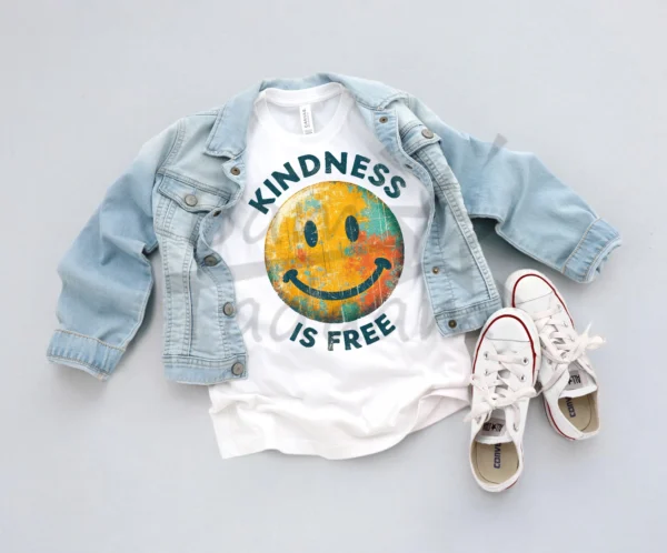 T-shirt BIAŁY *257.Kindness is free* >wybierz fason<