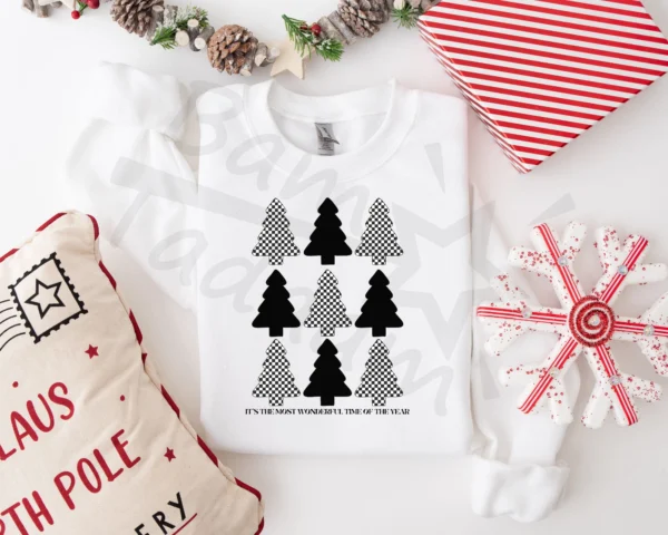 Bluza *388.Christmas tree B&W* >wybierz fason i kolor<