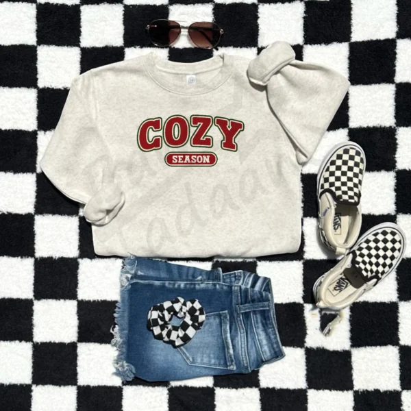 Bluza *243.COZY season-czerwony*  >wybierz fason i kolor<