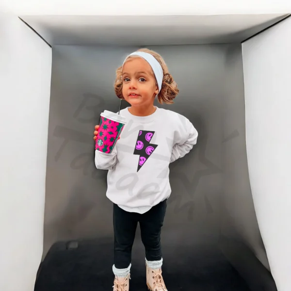 Bluza *569.Smiley pink bolt* >wybierz fason i kolor<