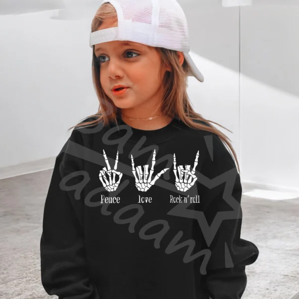 Bluza *577.Peace,love,rock n' roll *  >wybierz fason i kolor<