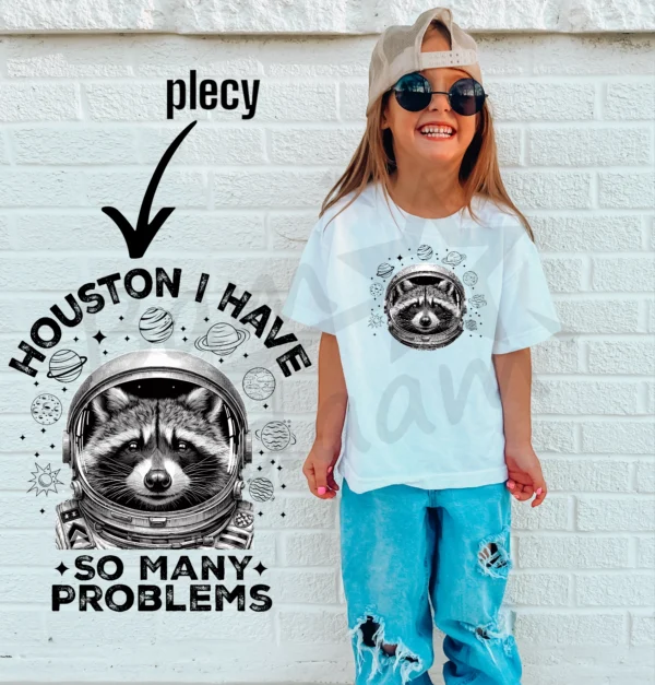 T-shirt BIAŁY *431.Houston I have so many PROBLEMS*  >wybierz fason<