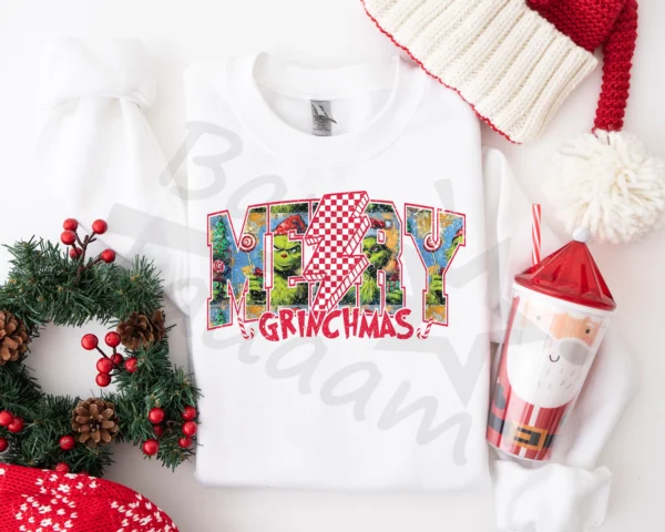 Bluza *611.Merry Grinchmas RED BOLT* >wybierz fason i kolor<