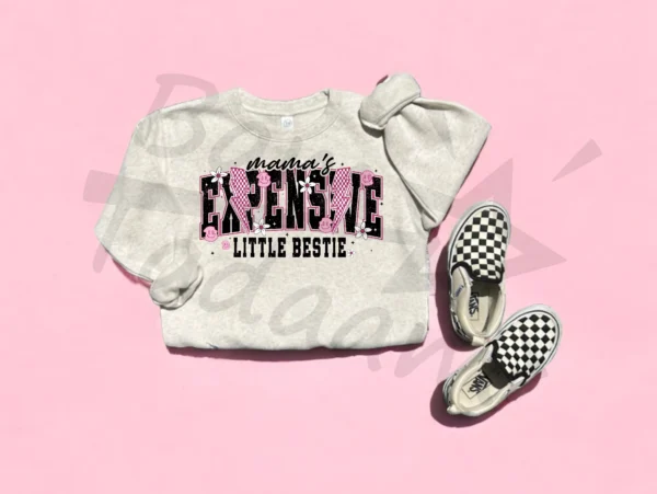 Bluza *646.Mama's expensive little bestie-pink* >wybierz fason i kolor<