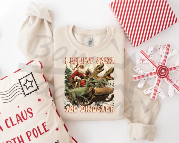 Bluza *649.I believe santa and dinosaur* >wybierz fason i kolor<