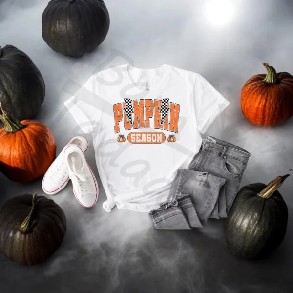 T-shirt *634.Pumpkin season - checkered bolt* >wybierz fason i kolor<