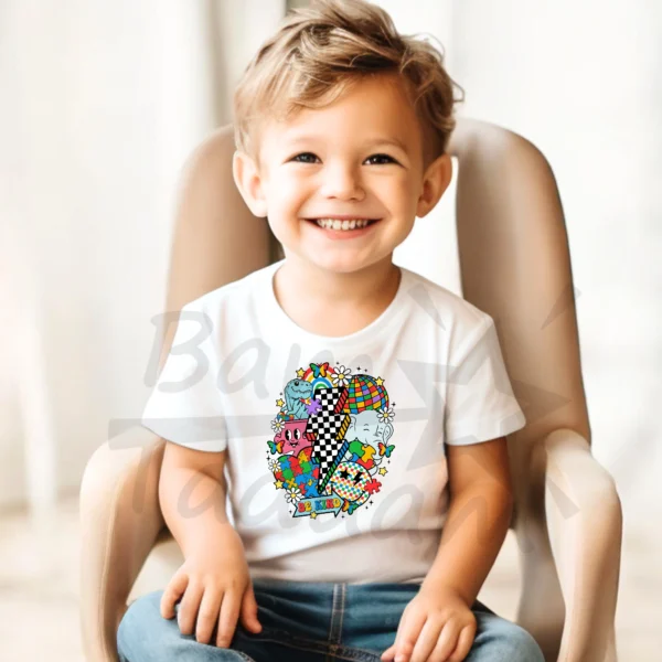 T-shirt BIAŁY *635.Autism mix* >wybierz fason<