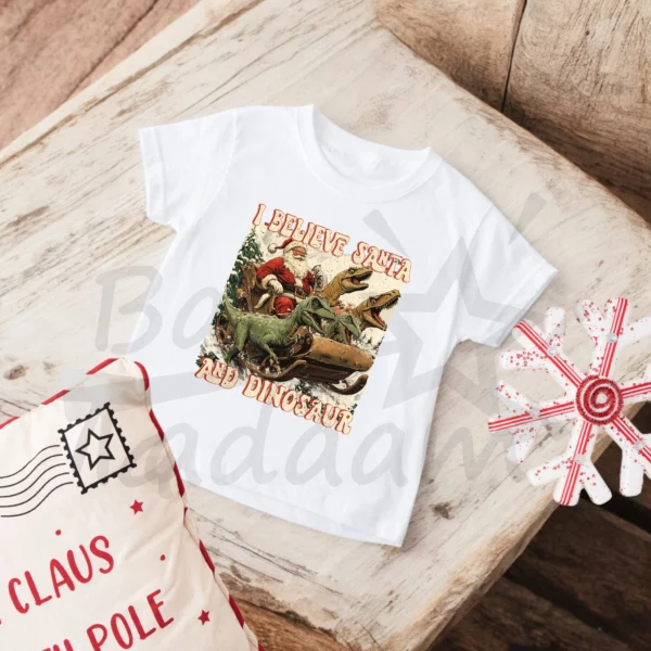 T-shirt *649.I believe santa and dinosaur* >wybierz fason i kolor<