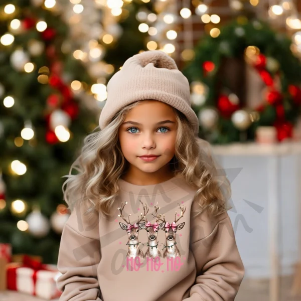 Bluza *656.Ho ho ho -pink reindeers* >wybierz fason i kolor<