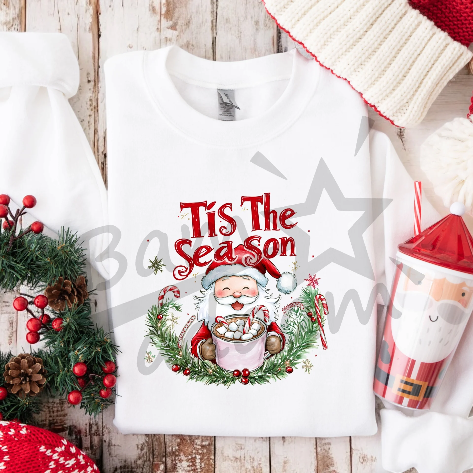 Grafika: 661.Tis the season-Santa with cocoa