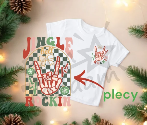 T-shirt BIAŁY *621.Jingle rockin * >wybierz fason<