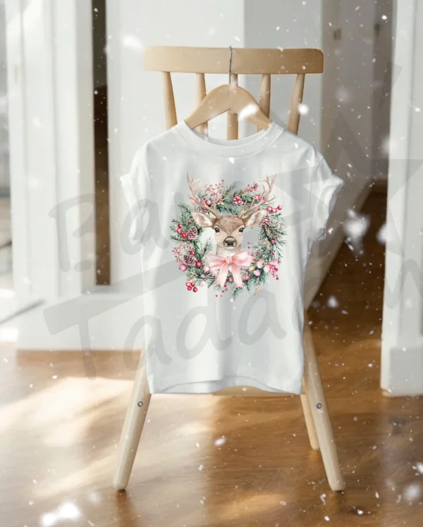 T-shirt BIAŁY *659.Christmas wreath* >wybierz fason<