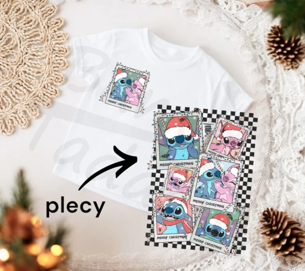 T-shirt *687.Stitch and Angelina-Merry Christmas * >wybierz fason i kolor<