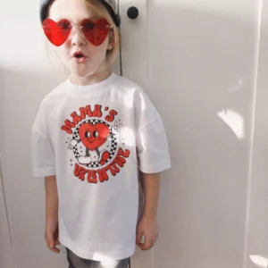 T-shirt biały "MAMA'S VALENTINE"