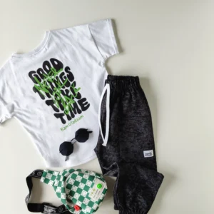 T-shirt BIAŁY "Good things take time"