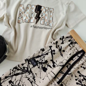 T-shirt JASNY BEŻ "MINI #fashionlover"