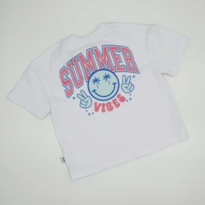 T-shirt BIAŁY *Summer vibes/palmy* >od ręki 92/98<