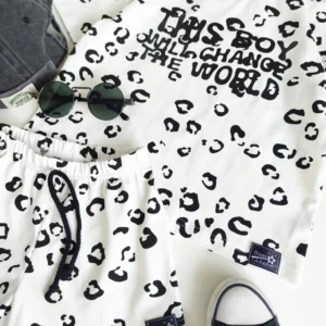 Szorty typu paper bag CĘTKI ECRU >od ręki 104<