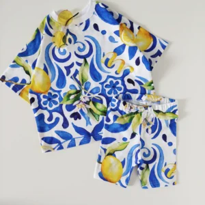 Zestaw letni SANTORINI LEMONS >od ręki 92/98<