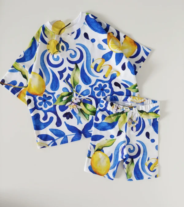 Zestaw letni SANTORINI LEMONS >od ręki 92/98<