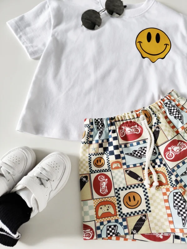 Zestaw letni IT'S FINE/SMILE >od ręki 92/98< - obrazek 2
