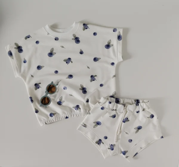 Zestaw letni BLUEBERRIES >od ręki 104/110< - obrazek 2