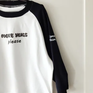 Bluza CZARNY+OFF WHITE "More hugs" >od ręki 98<