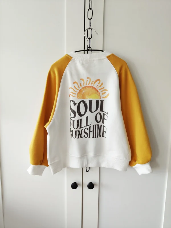 Bluza MUSZTARDA+OFF WHITE "Sunshine" >od ręki 110< - obrazek 2