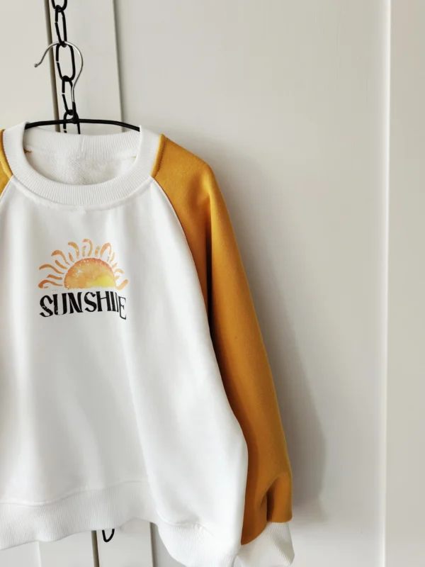 Bluza MUSZTARDA+OFF WHITE "Sunshine" >od ręki 110<