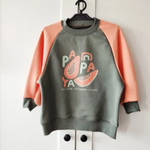 Bluza KHAKI+ŁOSOŚ "Papaya" >od ręki 98<
