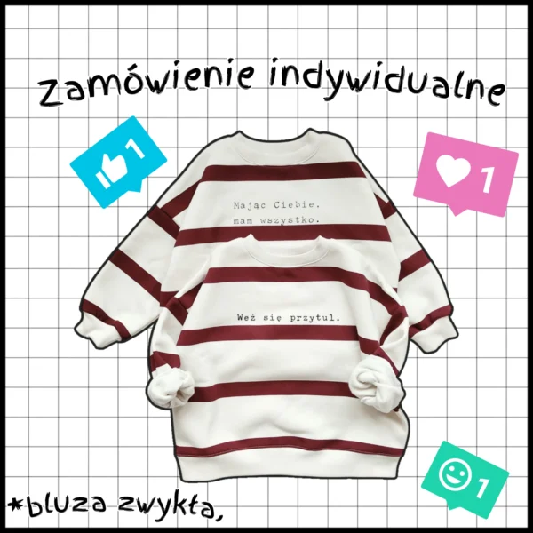 Bluza zwykła >dowolny fason, kolor, rozmiar, wzór, grafika<