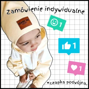 Czapka podwójna >dowolny kolor, rozmiar<