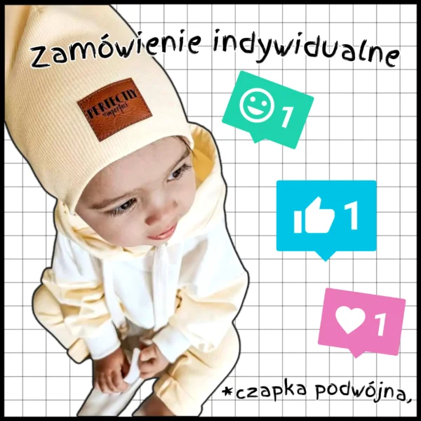 Czapka podwójna >dowolny kolor, rozmiar<