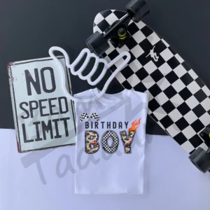 T-shirt BIAŁY *Birthday boy-racing*