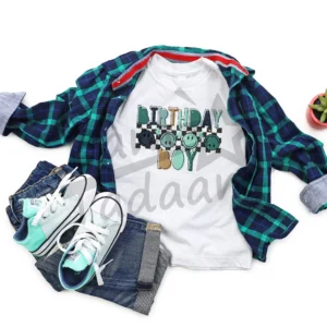 T-shirt BIAŁY *Birthday boy-colorful smile*